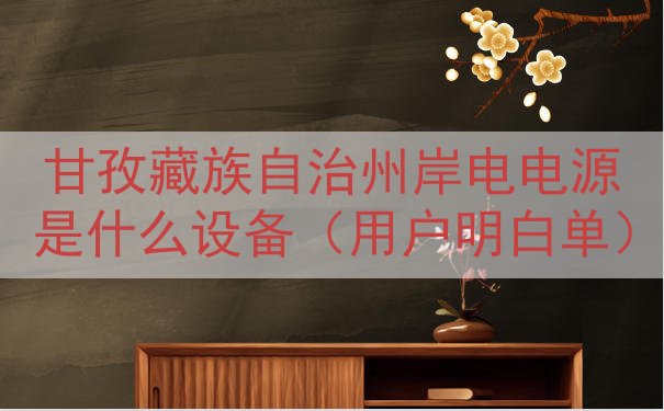 甘孜藏族自治州岸电电源是什么设备（用户明白单）